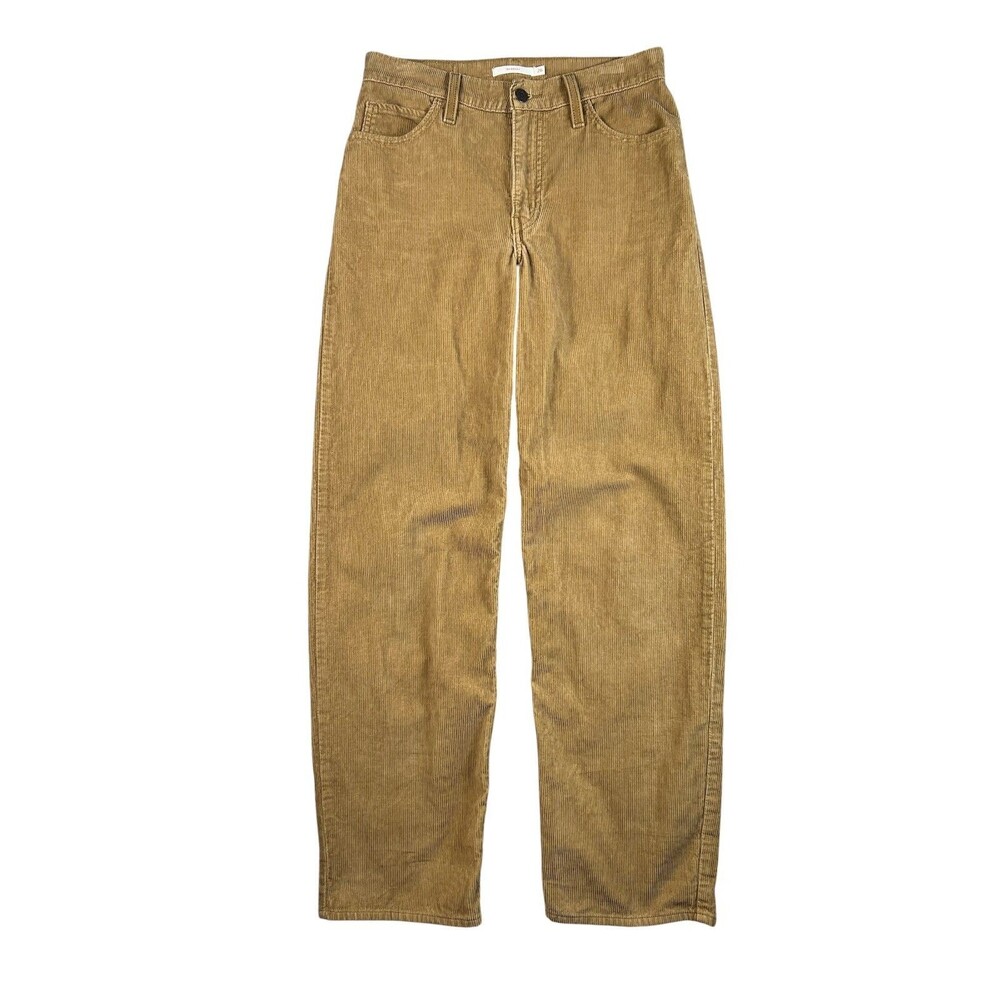 Levis Women's '94 Baggy Mid-Rise Corduroy Jeans Camel  Size 26  Boho Skater - Picture 3 of 15